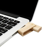 Wooden rotating USB flash drive
