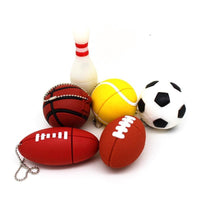 Silicone Football Basketball Rugby USB flash drive